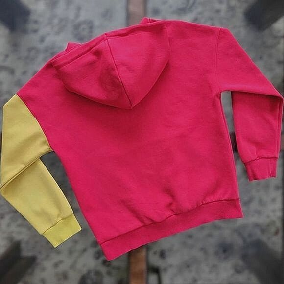 Li Ning China logo embroidered red and yellow pullover hoodie - Picture 5 of 13